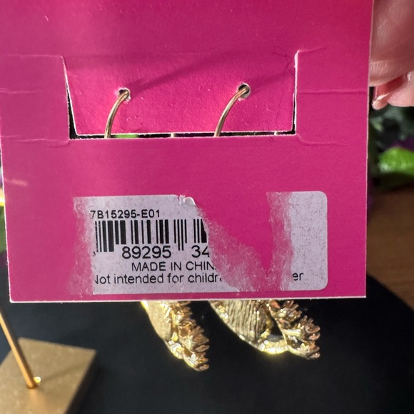 NWT Betsey Johnson Evil Eye Drop Earrings With Pave Crystals - Picture 5 of 7